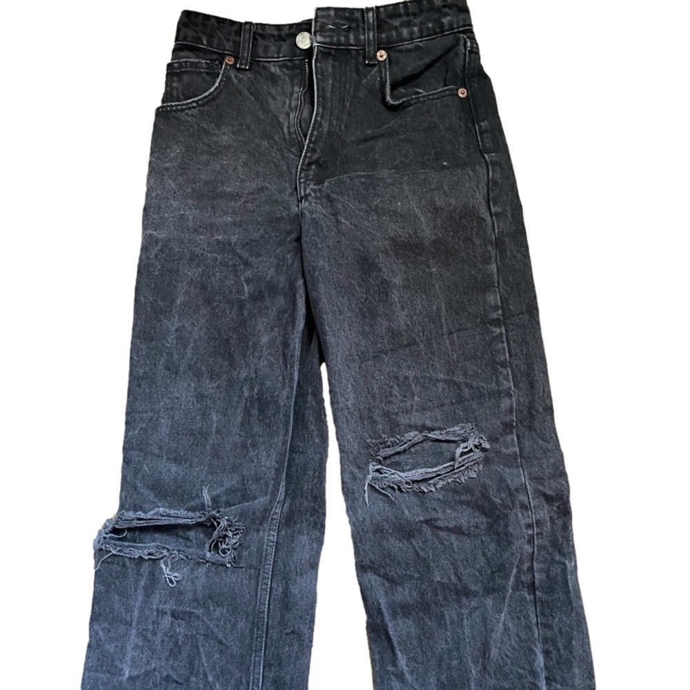 Zara distressed black jeans, size 2